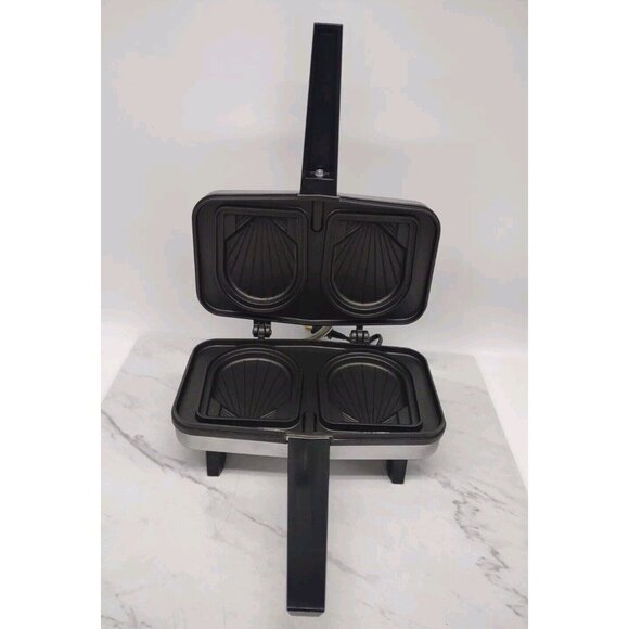 Vitantonio French Sandwich Chef Model 650 Vintage Stainless Steel Chrome TESTED - Picture 5 of 10